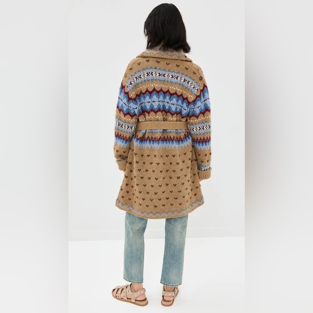 NWT RALPH LAUREN Polo Pattern Knit Cardigan Sweater Wool Alpaca Jacquard Size XS - Picture 4 of 15